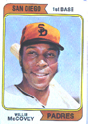 1974 Topps Baseball Cards      250A    Willie McCovey SD